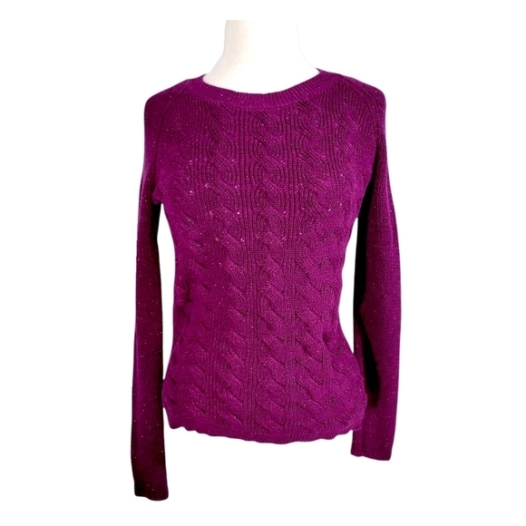 Liz Claiborne Purple Shein Sparkly Sweater - Picture 1 of 4